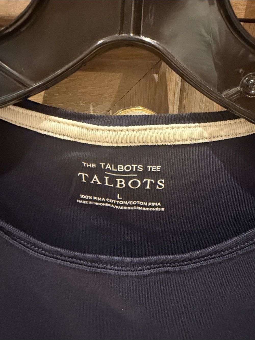 The Talbots Tee - indigo Blue Long Sleeve Crewneck Tee - Picture 3 of 6